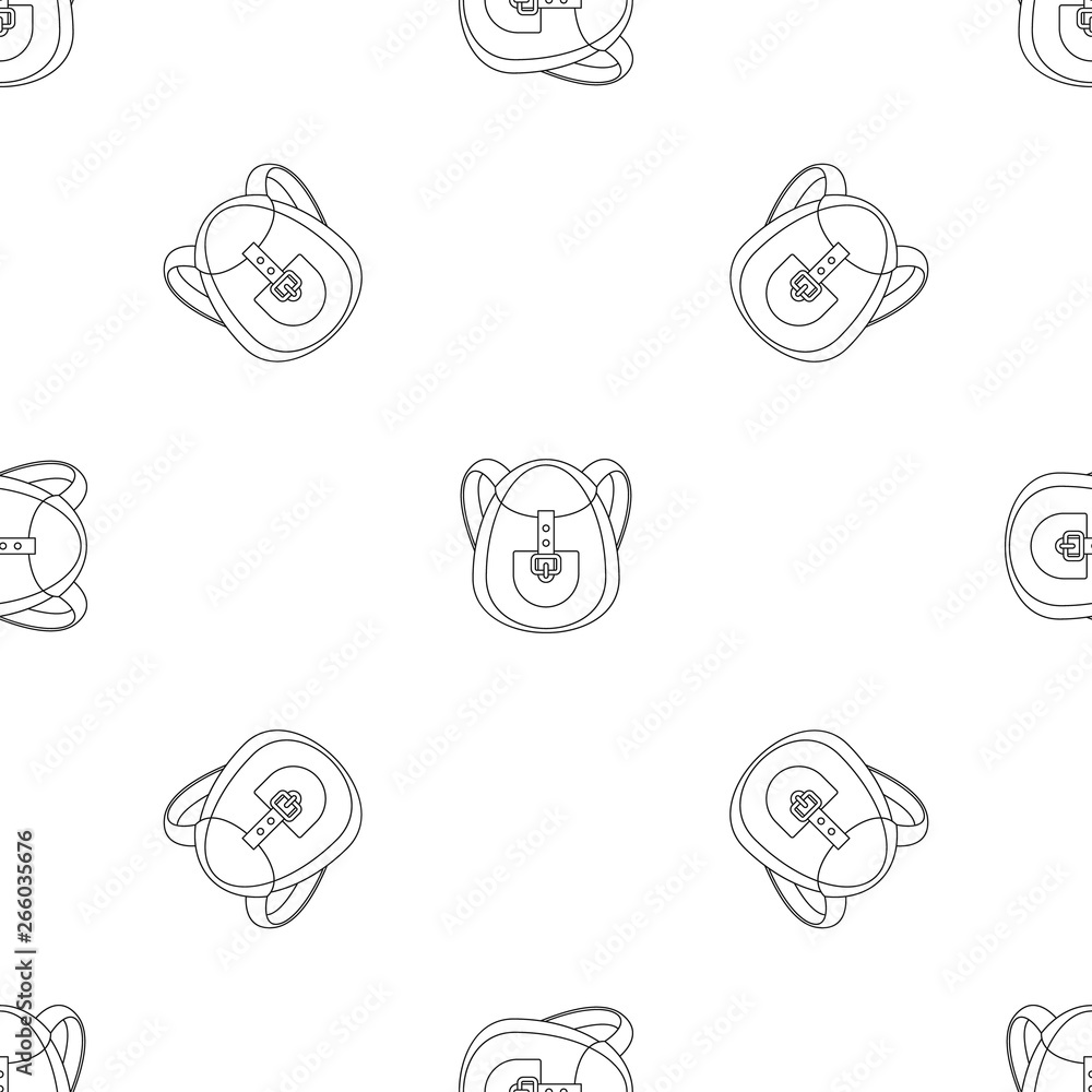 Camp backpack pattern seamless vector repeat geometric for any web design