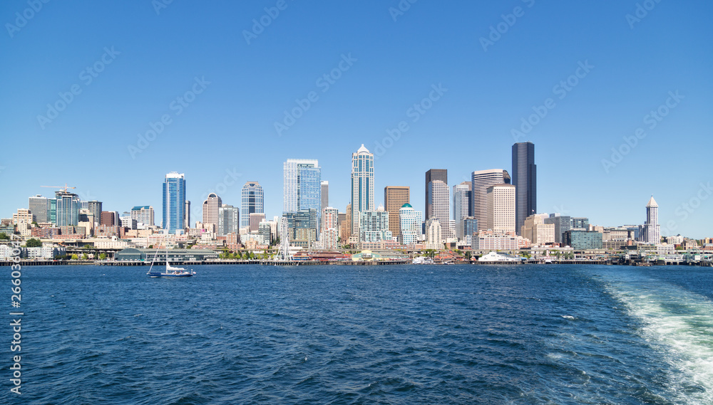 Seattle cityscape in summer