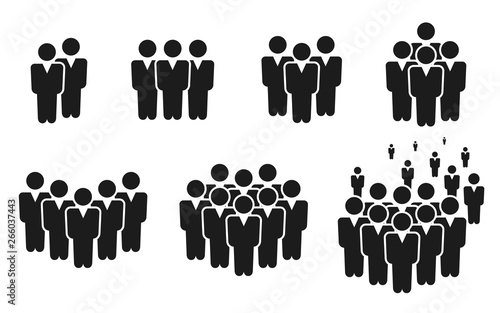People icon set in trendy flat style. Persons symbol infographics website design, logo, app, UI isolated – stock vector