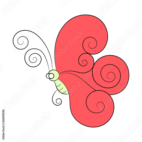 Butterfly vector abstract logo for your needs. Illustration