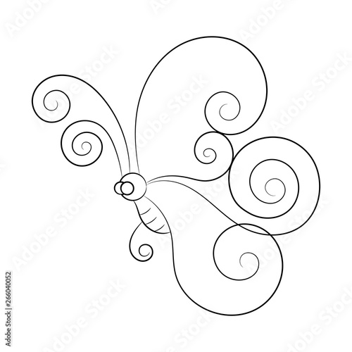 Butterfly vector abstract logo for your needs. Illustration
