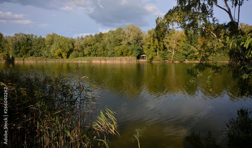 New lake (Neuer See) in Falkensee (Brandenburg) near Berlin Spandau from October 3, 2016 Germany