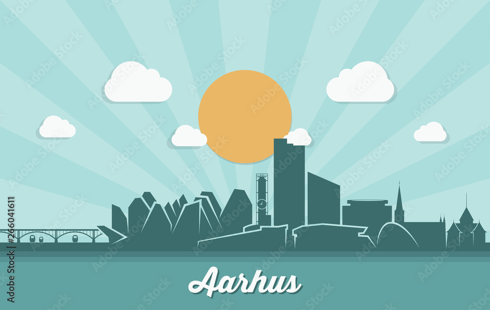 Aarhus skyline - Denmark 