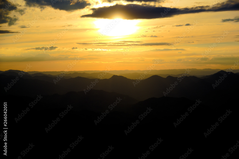 sunset in the mountains sunset in the mountains