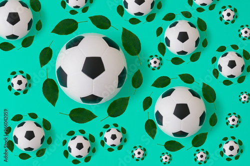 soccer ball print and desing on blue backgraund