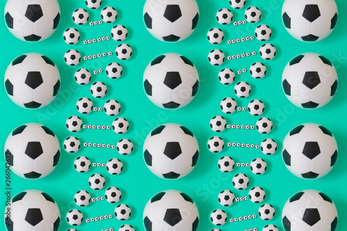 dna soccer ball print on blue background © Olga Ibragimova