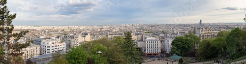 cityscape of paris, seen from montmartre