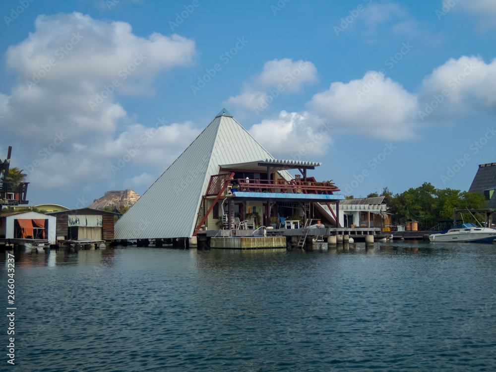 Naklejka premium Boating around Spanish Water - Views arund the small caribbean Island of Curacao