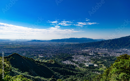 High view from the mountains of the city of Ibague A