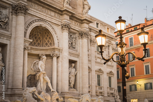 The fabulous Trevi Fountain at night in Rome