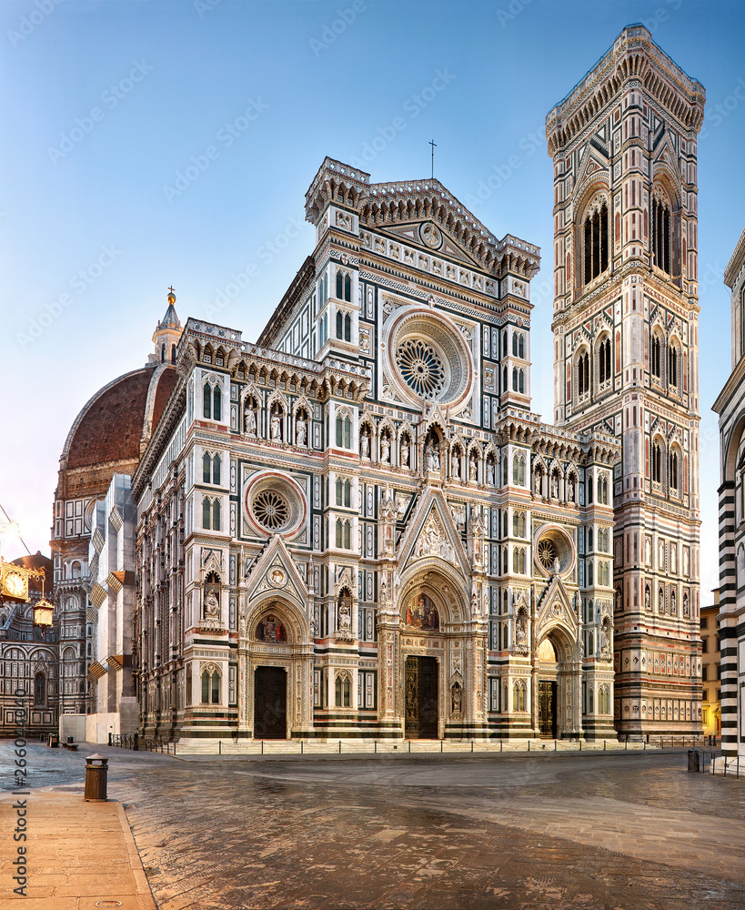 Italy. Florence cathedral with Giotto's bell tower