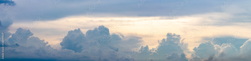 Panorama of rain clouds