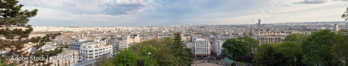 cityscape of paris, seen from montmartre