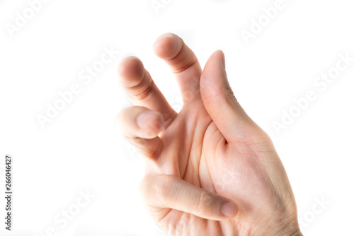 男性の手と指の写真