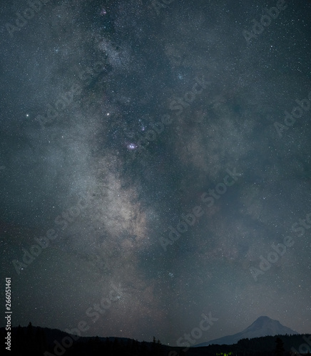 Dramatic Milky Way Mount Hood Panorama Galaxy Stars Night