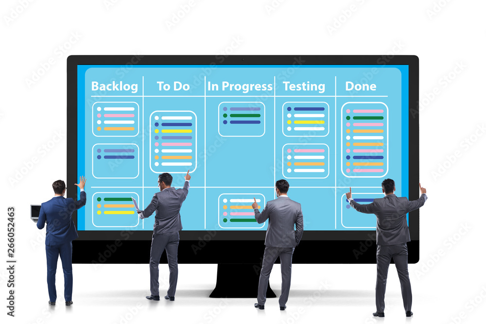 Businessman in agile methods concept Businessman in agile methods concept