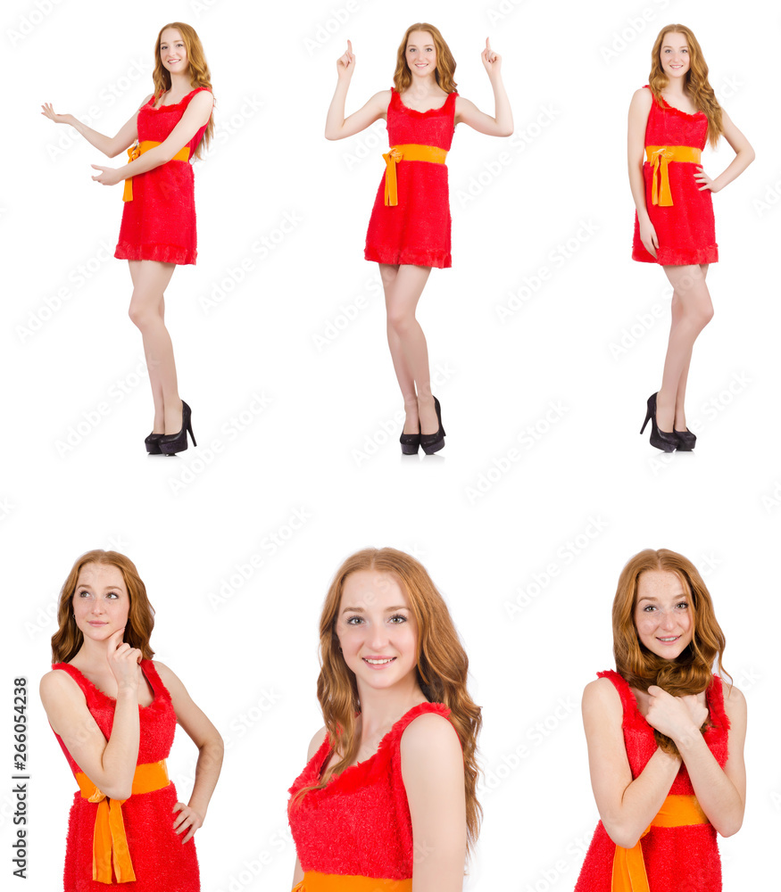 Young beautiful girl isolated on white Young beautiful girl isolated on white