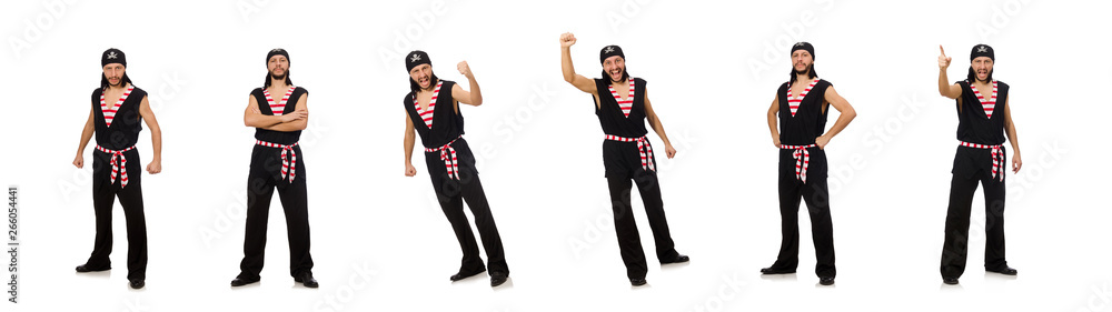 Man pirate isolated on the white background Man pirate isolated on the white background
