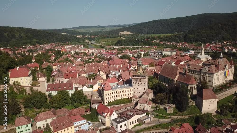 Video Stock Sighisoara citadel and medieval town world heritage ...