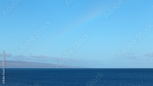 Ocean Rainbow Dawn Lanai Hawaii Maui