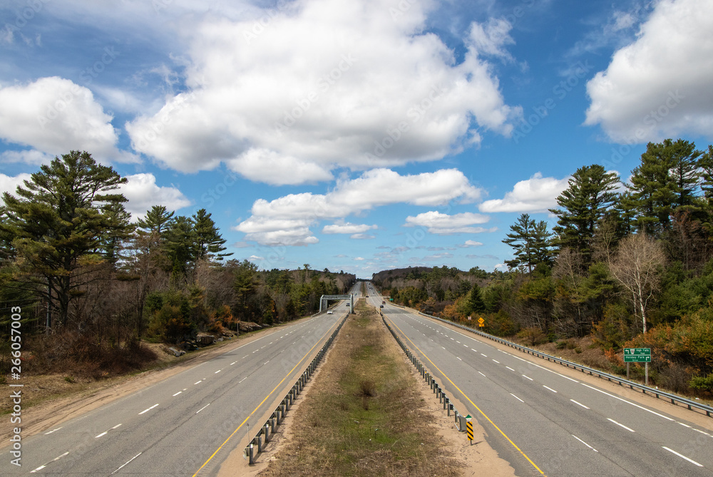 Highway 11  to cottage country in Muskoka Ontario
