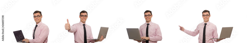 Young businessman isolated on the white Young businessman isolated on the white