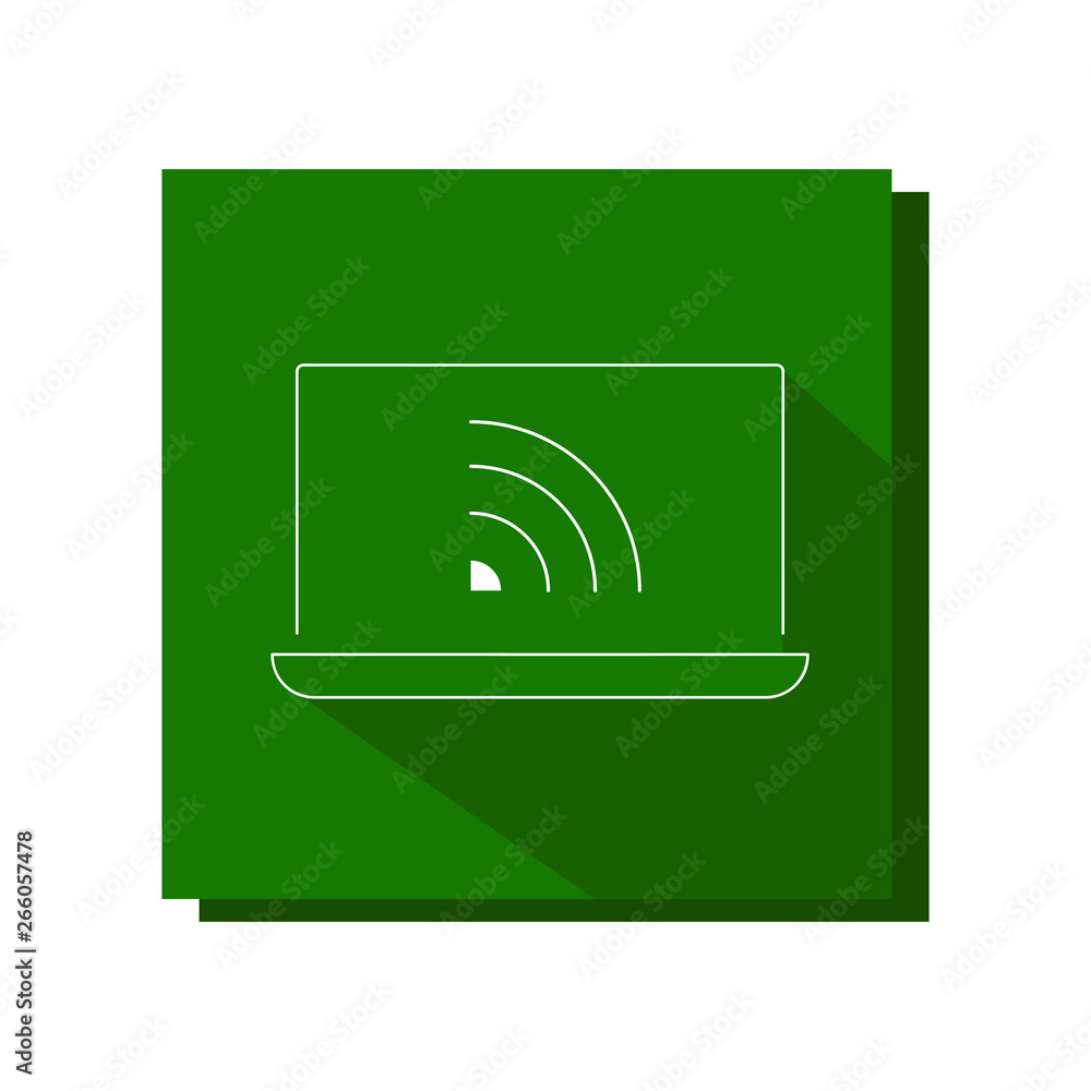 Computer line frame icon