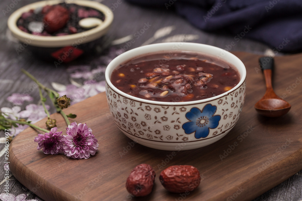 Delicious black rice porridge Delicious black rice porridge