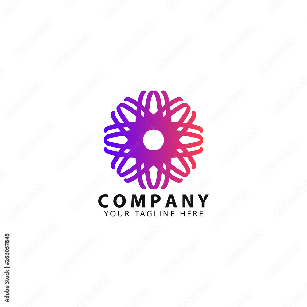 Abstract Flower Logo Design Templates with colorful Abstract Flower Logo Design Templates with colorful