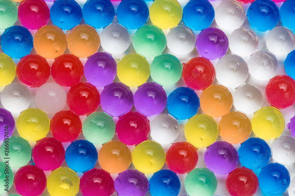 A background of multicolored spheres