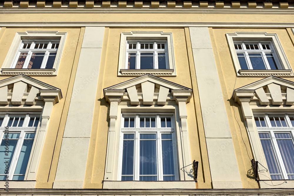 Facade Of Palace In Sibiu, Romania