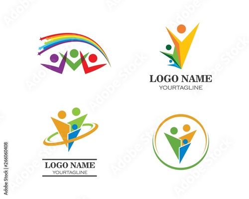 Adoption,community and social care Logo template vector