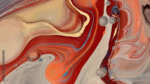 red flow sand orange striking painted abstract