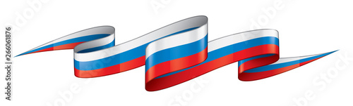 Russia flag, vector illustration on a white background