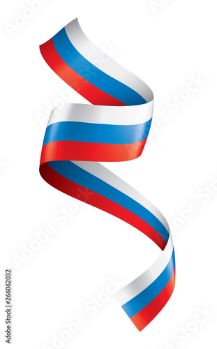 Russia flag, vector illustration on a white background