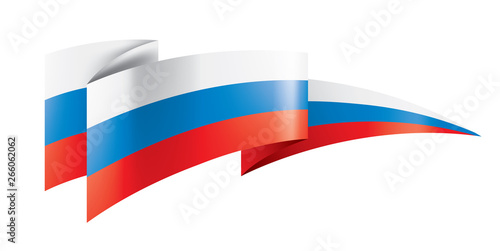 Russia flag, vector illustration on a white background