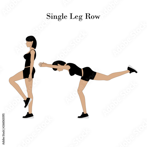 Single leg row exercise