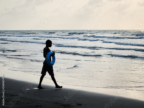 young manon the beach