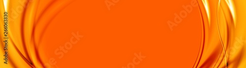 Abstract shiny bright orange waves banner design