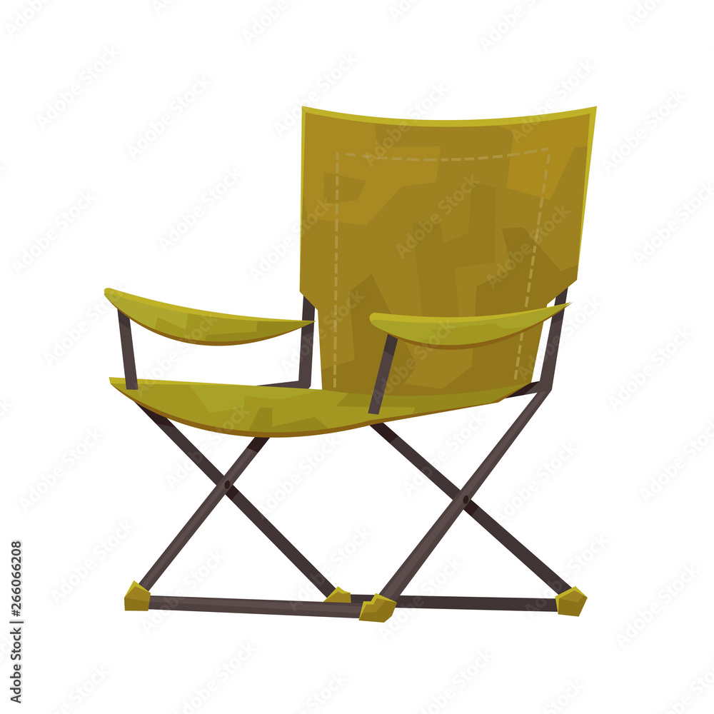 Camping portable chair isolated on white background Stock Vector ...