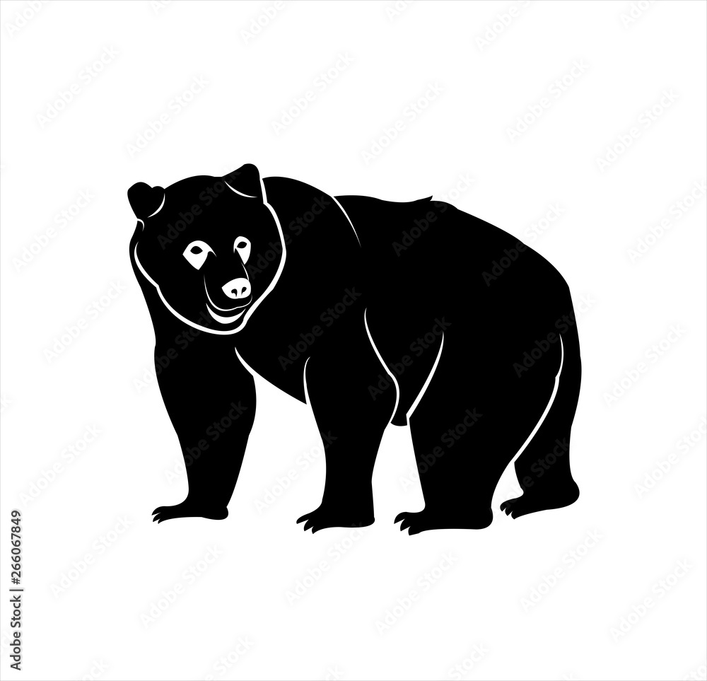 Obraz premium bear vector logo