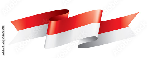 Indonesia flag, vector illustration on a white background