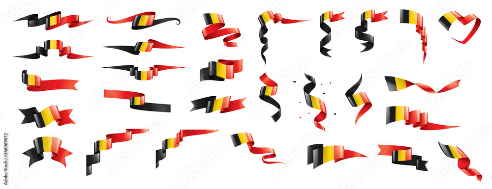 Belgium flag, vector illustration on a white background