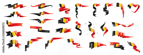 Belgium flag, vector illustration on a white background