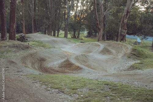 Mountain Bike pump track ready for riding 