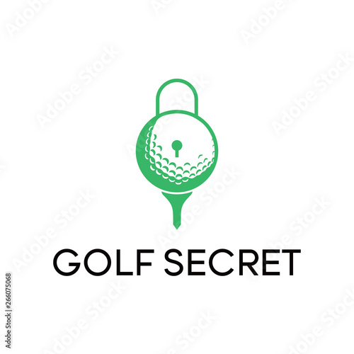 golf and padlock logo