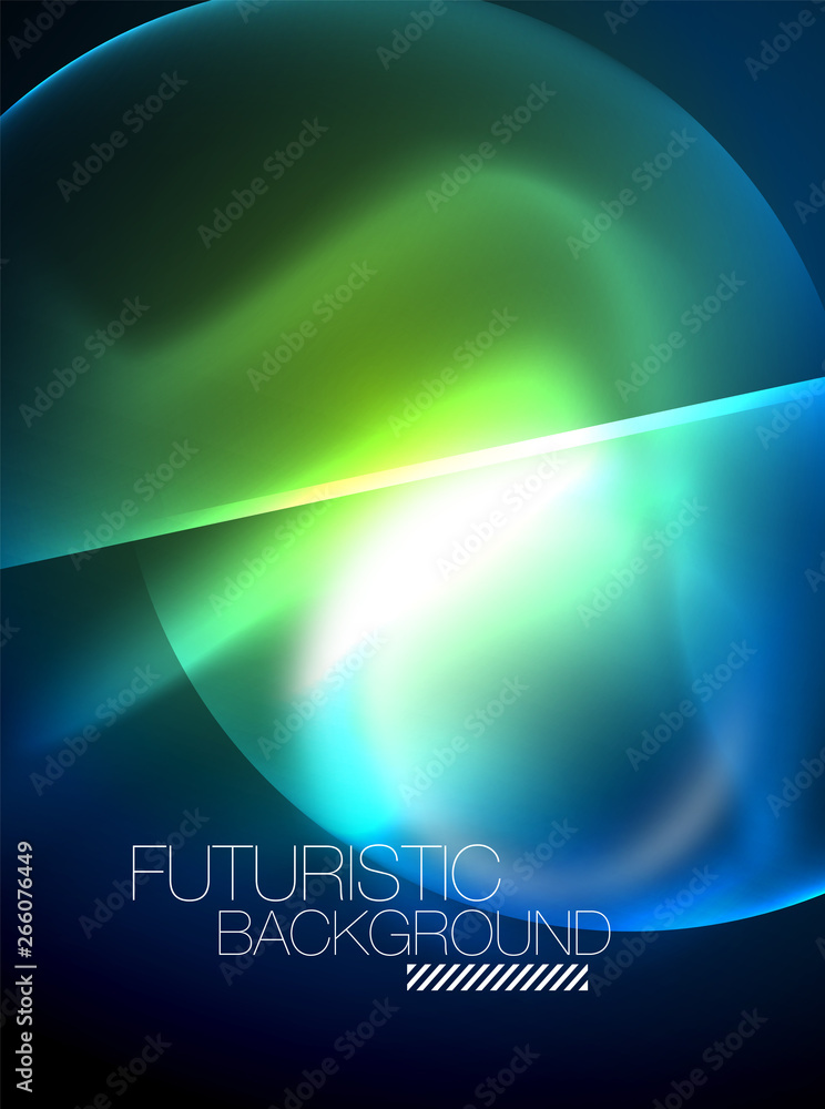 Blue neon bubbles and circles futuristic abstract background Blue neon bubbles and circles futuristic abstract background