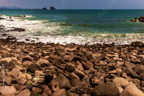 sea and rocks, jeju, South Korea photo