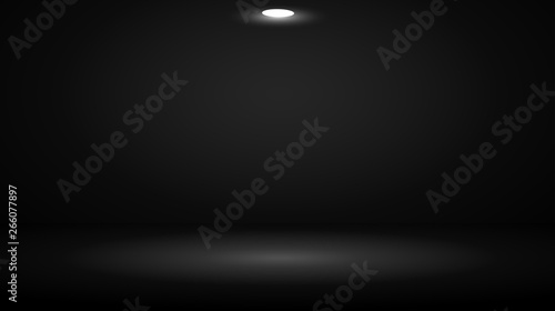 spotlight in the dark studio room