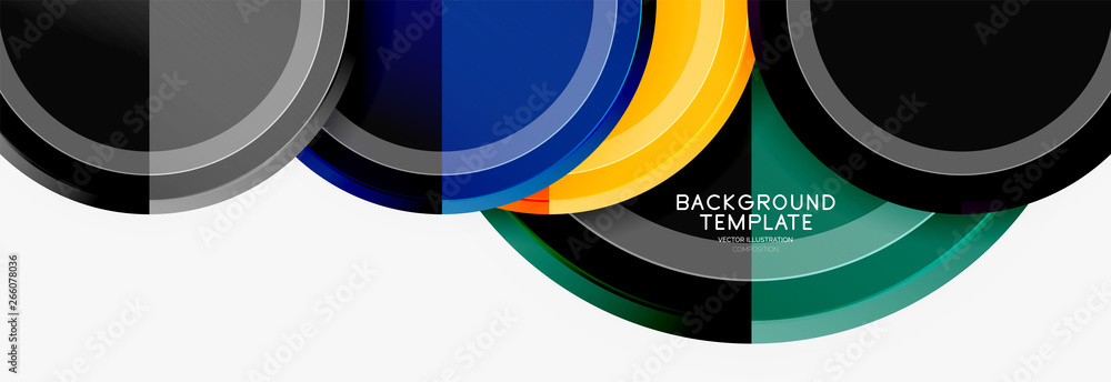 Circle geometric abstract background template for web banner, business presentation, branding, wallpaper Circle geometric abstract background template for web banner, business presentation, branding, wallpaper